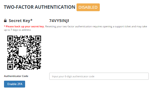 Chọn Two- Factor Authentication để cài đặt 2FA