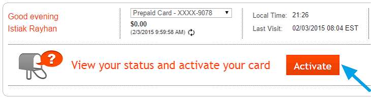 Bạn đăng nhập vào tài khoản thẻ Payoneer của mình, chọn Active