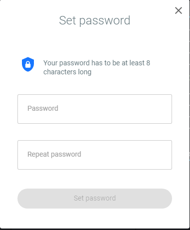 Nhập Password giống nhau vào 2 ô rồi kích chọn Set Password