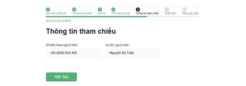 Thông tin người thân - Senmo