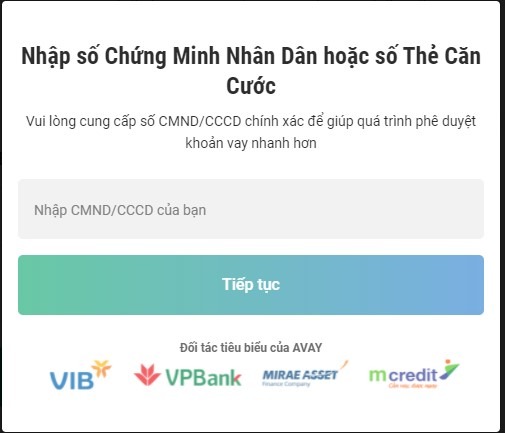 Điền số CMND và CCCD