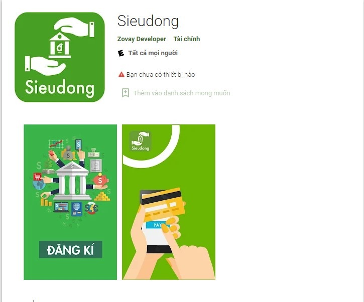 App vay tiền online Siêu Đồng