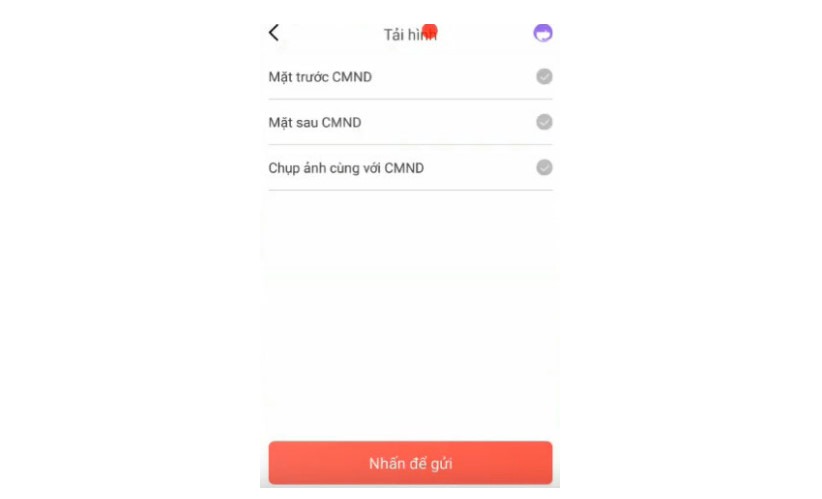 Tải ảnh CMND - VĐồng