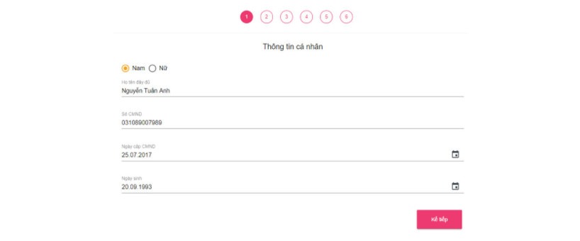 Thông tin cá nhân tại ATM Online