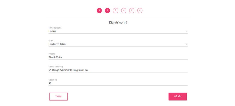 Thông tin địa chỉ tại ATM Online