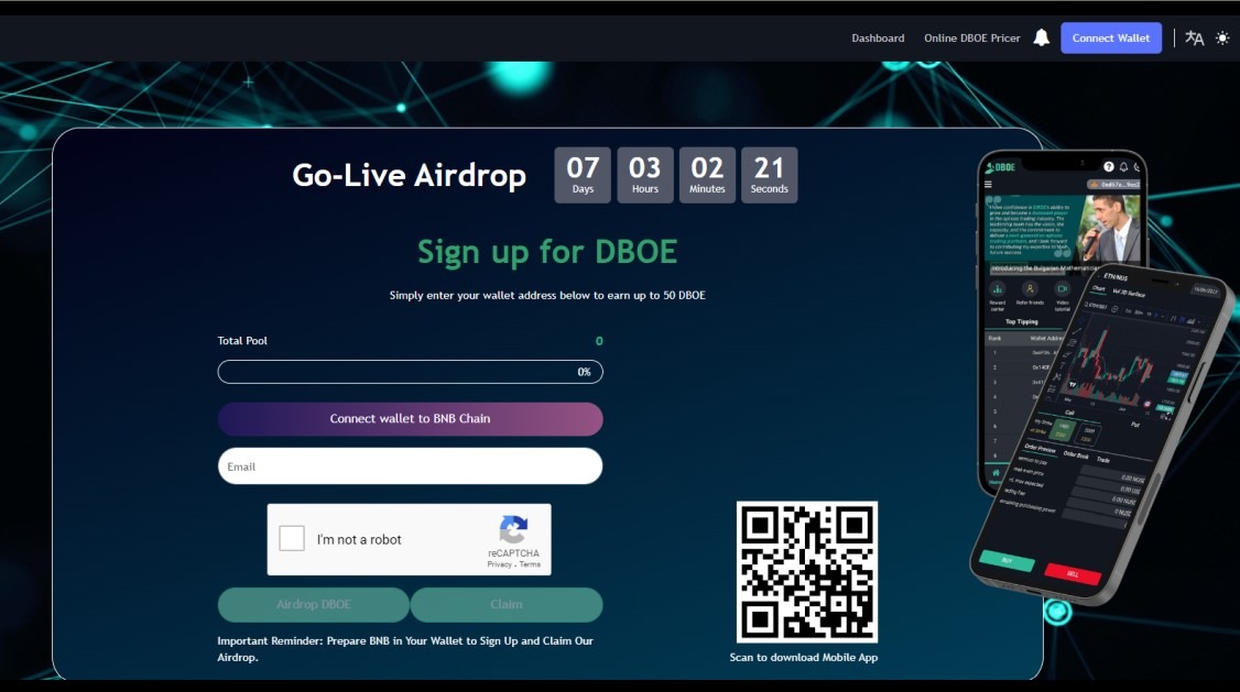 go live airdrop dboe